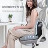 Ergonomic Memory Foam Car & Office Seat Cushion with Integrated Backrest and Lumbar Support