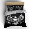 Gothic Eagle Skull Set Bedding set (1 duvet cover, 2 pillowcases, duvet not included)