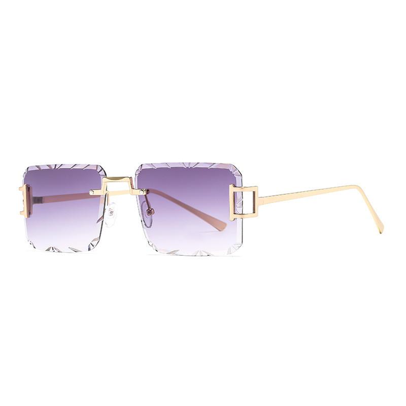 Highend Cat Eye Sunglasses With Pc Lenses And Metal Frame For Fashion And Sun Protection Purple