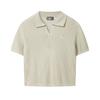 White Simple Elegant Lightweight Breathable Knit Top Women Tops Stone-Grey F11W633408FGY