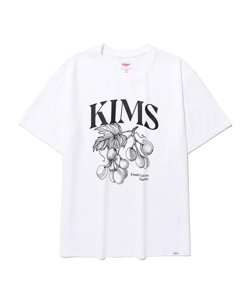 Kimseupeulesikoteunmakes (Unisex) Berry Sketch Tee White