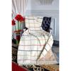 Cotton Acrylic Blanket 150X200 0771/1 Cream Beige Plaid Throw Blanket
