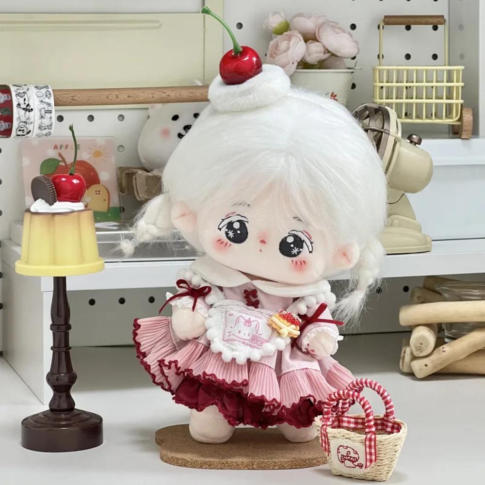 20cm Plush Doll Clothes Cherry Cake Sweet Cute Style Costume For Regular Body Stuffed Toy Dress Up Soft Lovely Outfit Accessory