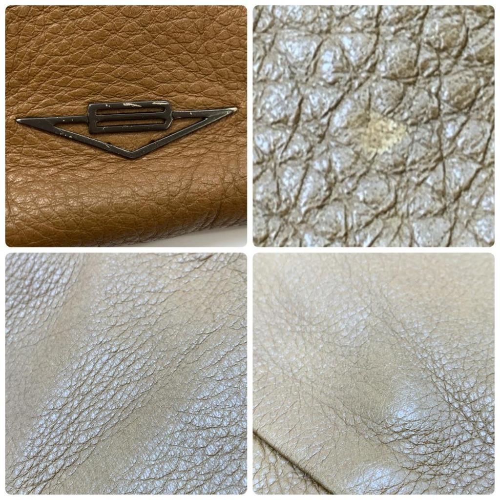 BOTTEGA VENETA Vintage Semi Shoulder Bag Single Strap Nappa Leather Brown Camel A4 Size Compatible