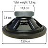 1 MASTER AUDIO MA25W/8 Woofer Professionnel 25 Cm 250 Mm 10" 250 Watt Rms 500 Watt Max 8 Ohm Suspension En Gomme 93 Db, 1 Pièce