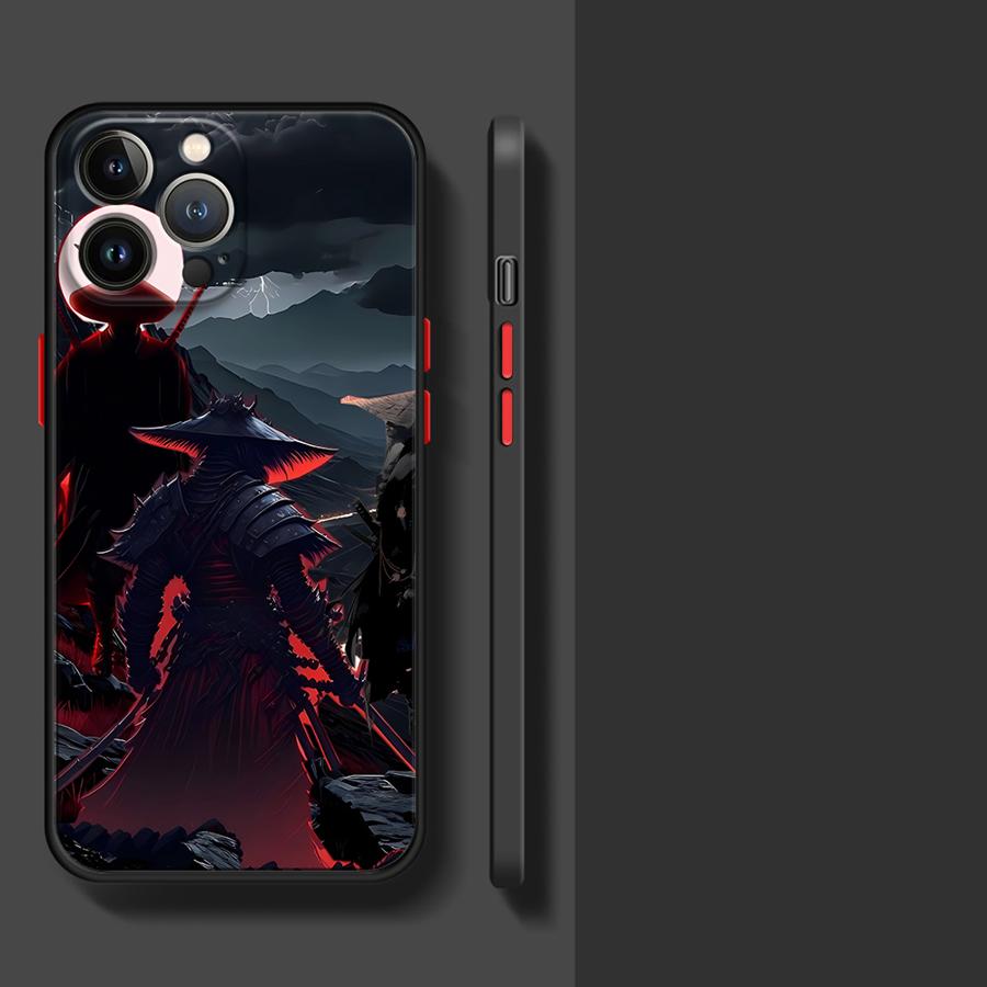 Anime Samurai Cool Phone Case for Apple iPhone 15 16 Pro XS Max 16e 13 14 Plus XR SE 7 8 12 11 Pro plus Matte