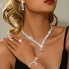 Cross Border Bridal Wedding Accessories Necklace, Bracelet, Earrings, Ring Set, Women's Four Piece Set