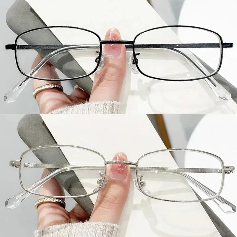 Harajuku Metal Square Frame Glasses Y2K Women'S Retro Small Glasses Girls Japanese Glass Eyewear Decorative Anti-Blue Eyeglasses