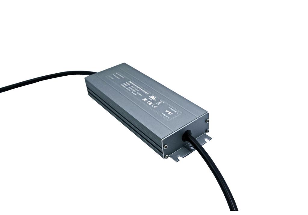 12V/24V Ultra-Thin Waterproof Power Supply, 30W-360W, DC Constant Voltage IP67