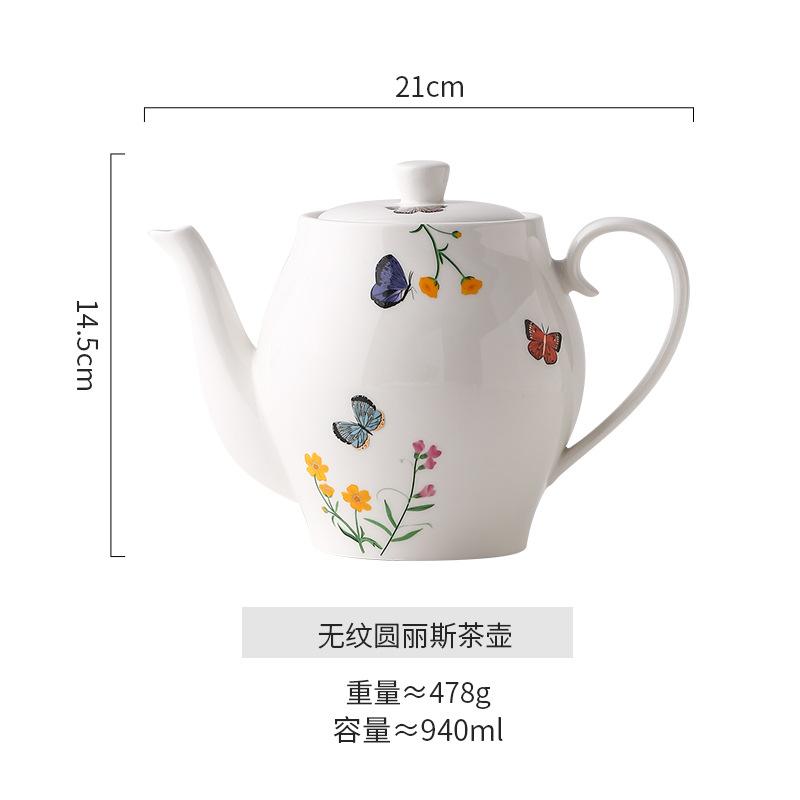 Ceramic Coffee Cups and Plates Afternoon Tea Mug Kettle Flower Tea Pot Water Bottle Water Cup Sugar Tank Milk Pot Coffee Pots