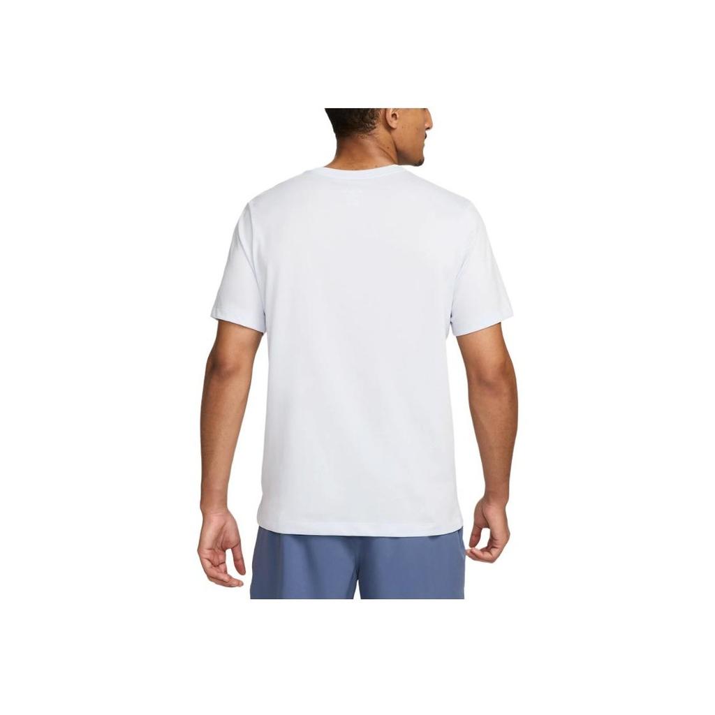 Nike Fitness T-Shirt Solid Color Round Neck Loose Short Sleeve Men Tops Gray AR6029-085