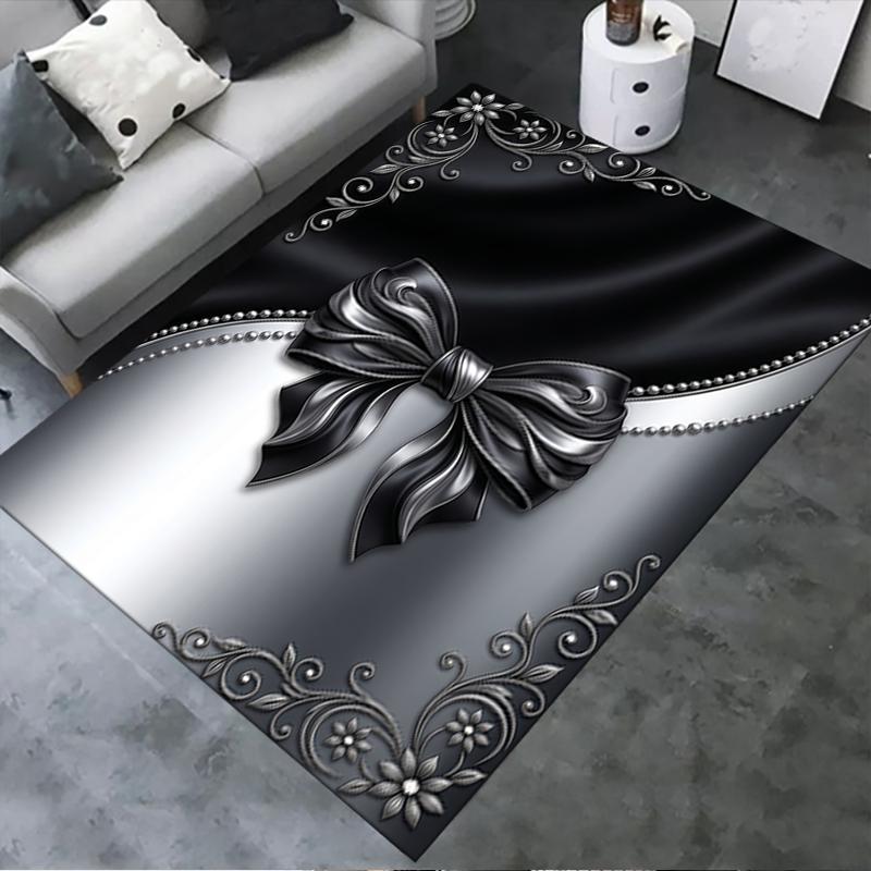 

2025 New Gorgeous bow Carpet Rug for Living Room Bedroom Home Sofa Decoration,Kids play Non-slip Floor Mat 40x60cm( 15x23in )