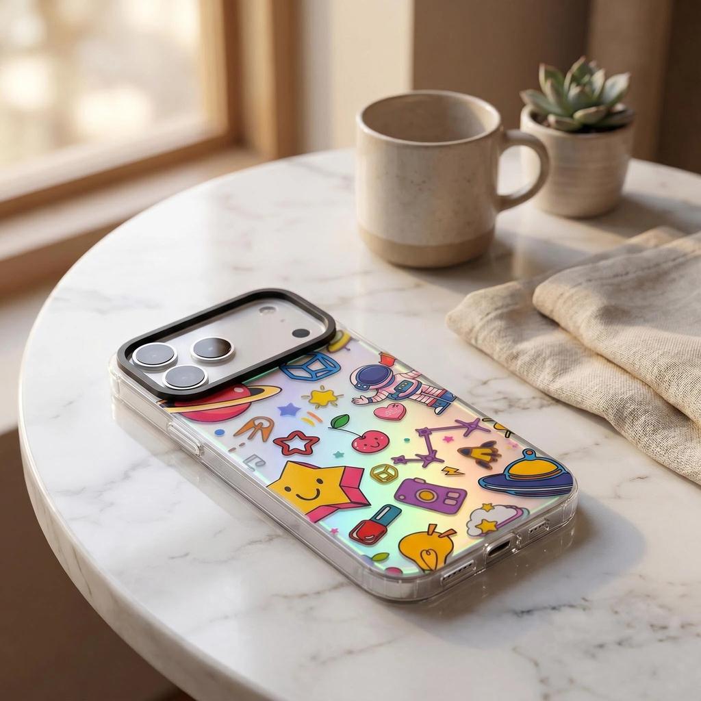 The source factory is suitable for Apple 18 mobile phone case IMD process cartoon pattern anti-drop small batch LOGO