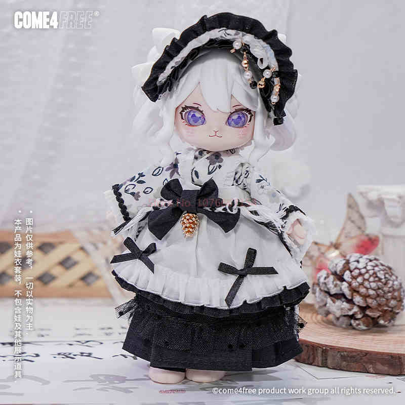 Come4free Dessert Series Taro Flow Tart Baby Clothes 12 Points Ob11 Doll Bjd Skirt Doll Kawaii Clothes Birthday Gift