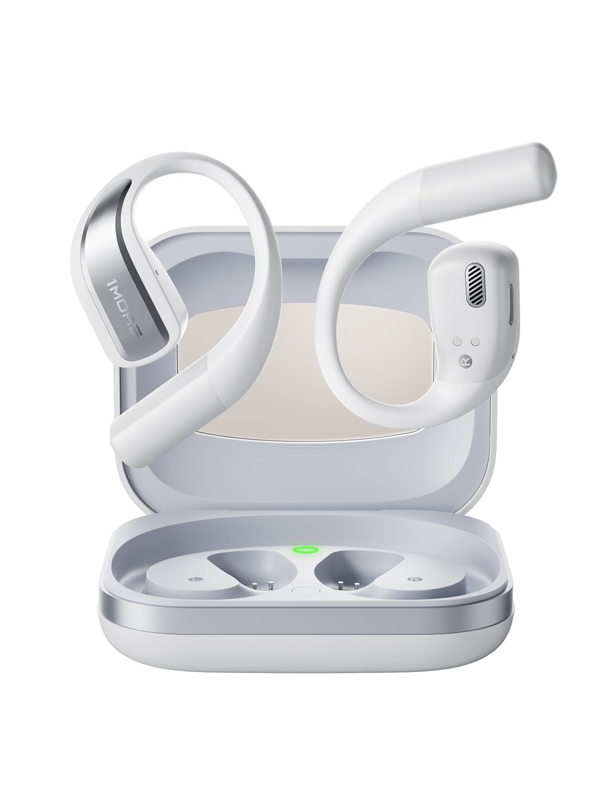 

1MORE Open Earbuds S70 Wireless Bluetooth Earphones Sound Leakage Up to 40 Hours of at Ideal for Running and App IPX5 Clear Touch 5.3 Open-Ear белый