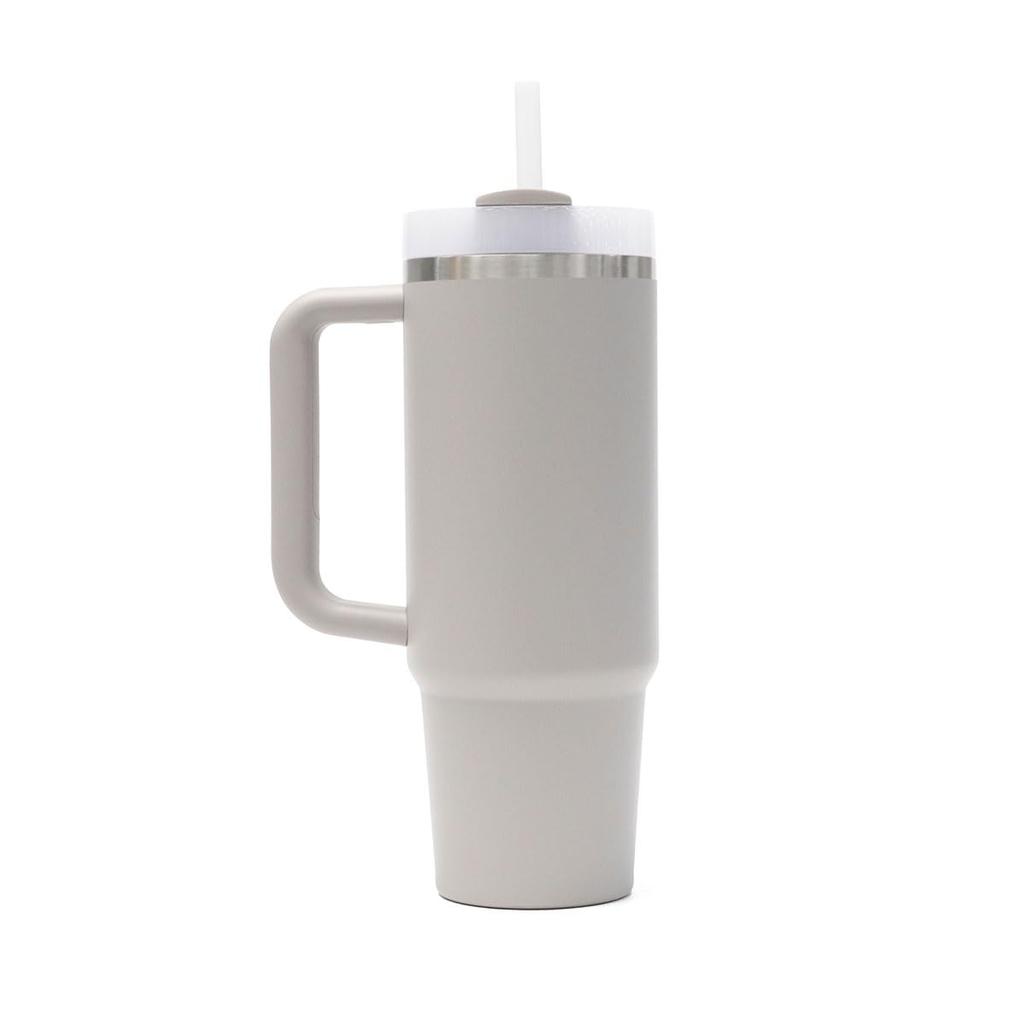 STANLEY H2.0 Vacuum Slim Quencher, 0.88L Stainless Steel Straw Tumbler, 880ml Insulated Water Bottle, Outdoor Use, 10-10827, Dry Pine