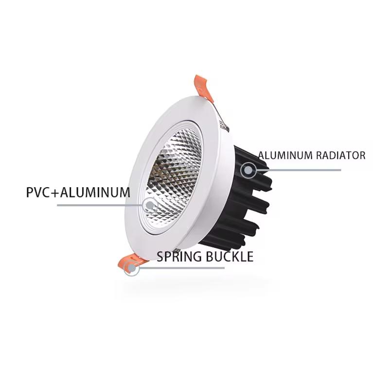Modern Design LED Downlight Spotlight for Hotels Recessed Aluminum LED Spot Light with GU10 Base Ceiling Spotlight