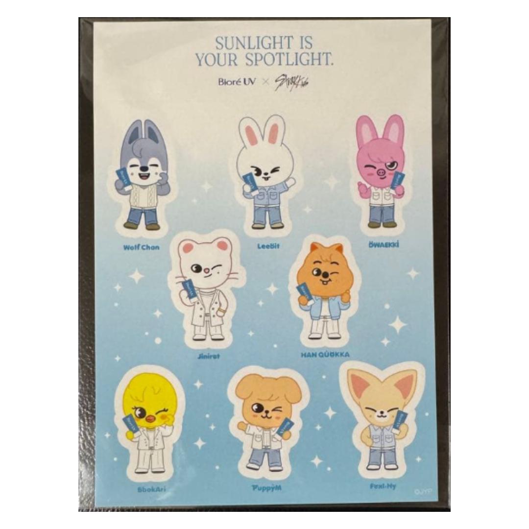 KAO Biore UV Aqua Rich / Упаковка STRAY KIDS SKZOO Солнцезащитный крем Sticker(No Sunscreen)Sticker