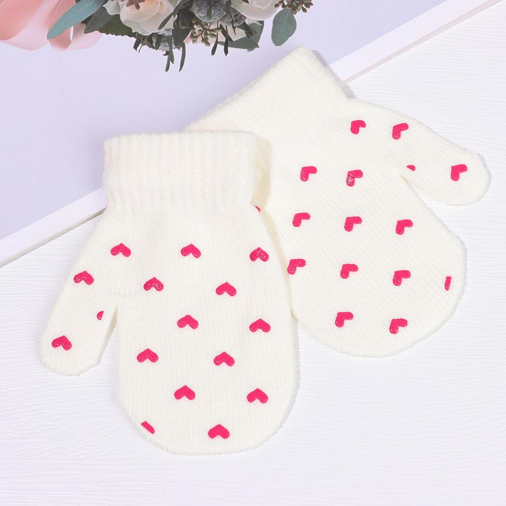 New Hot Soft Star Non-slip Knitted Mittens Kids Gloves Cute Cartoon Thick Warm