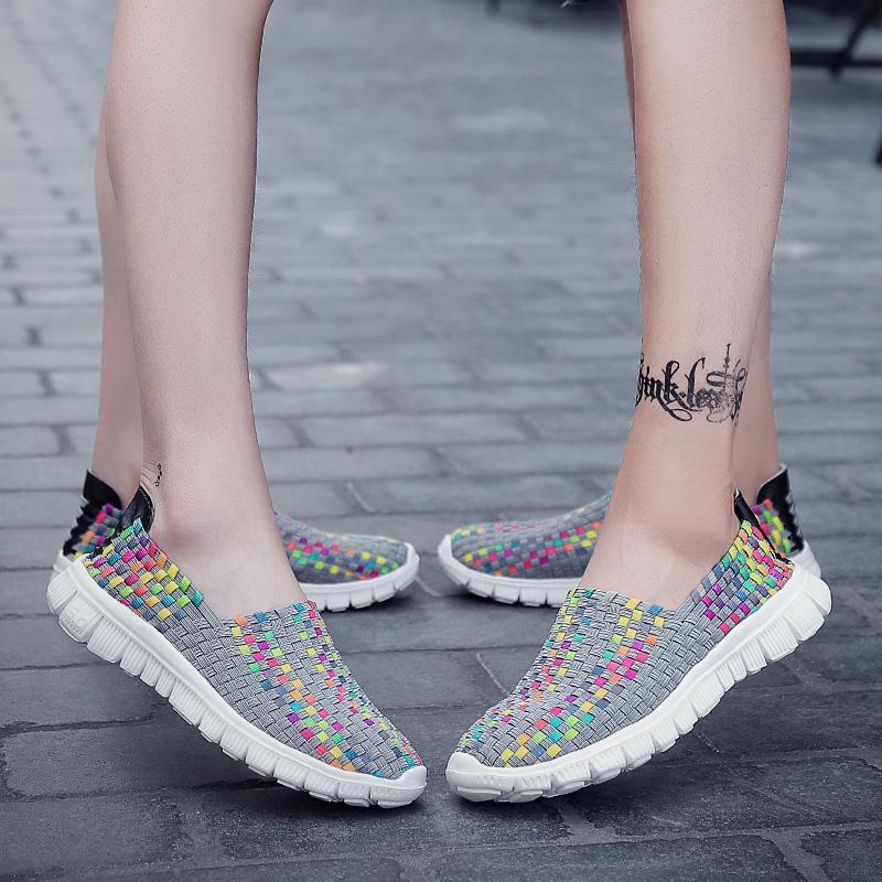 Léto Muži Cop Plážové Líné Boty Ležérní Výplet Pohodlí Nazouvání Tenis Dámské Tenisky pro děti