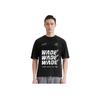 Li-Ning Comfortable Simple Versatile Loose Letter Print Round Neck Short Sleeve T-Shirt Men Tops Black AHSU365-4