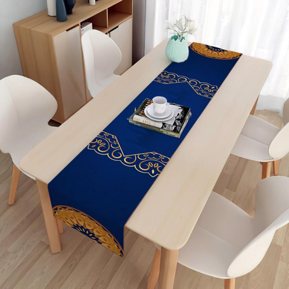 2 Stück Lange Leinen Feiertags Dekorative Tischdecke Staubtuch Platzset