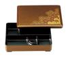 Fukui Craft Long Fukurai Bento Wild Chrysanthemum with Black 23213690 8-inch Box, Lid,