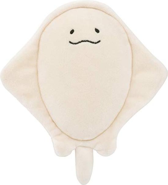 Livheart Marshmallow Aquamie Stingray Bolster Cushion Soft and (Total Length Approx. 27cm), Squishy, 68229-71
