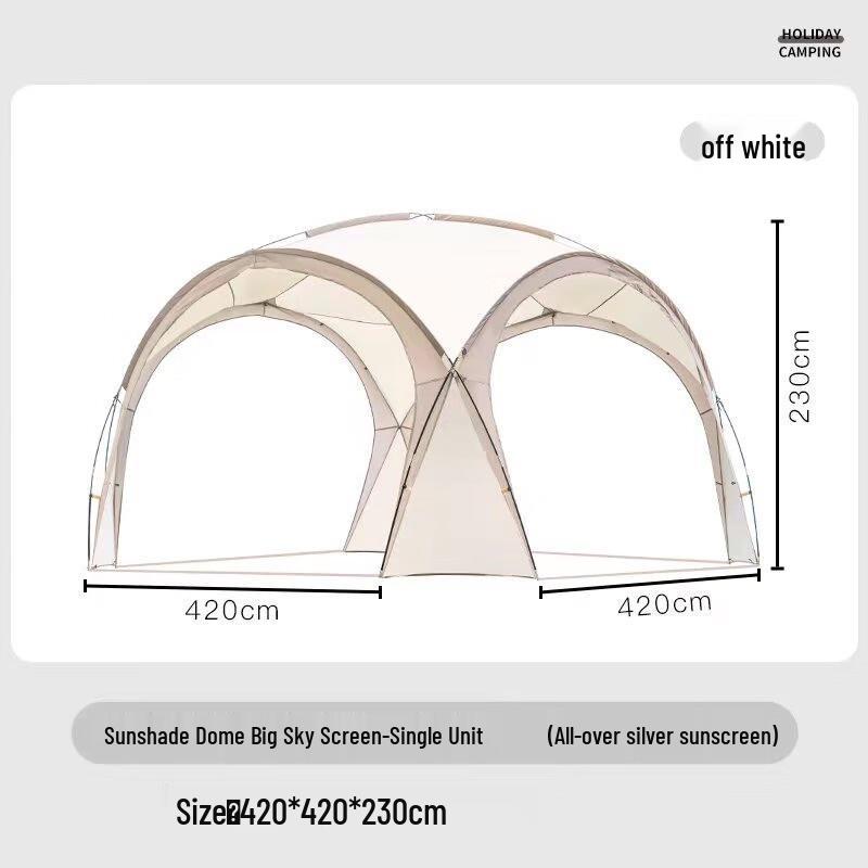 Portable Silver Coated Dome Camping Tent