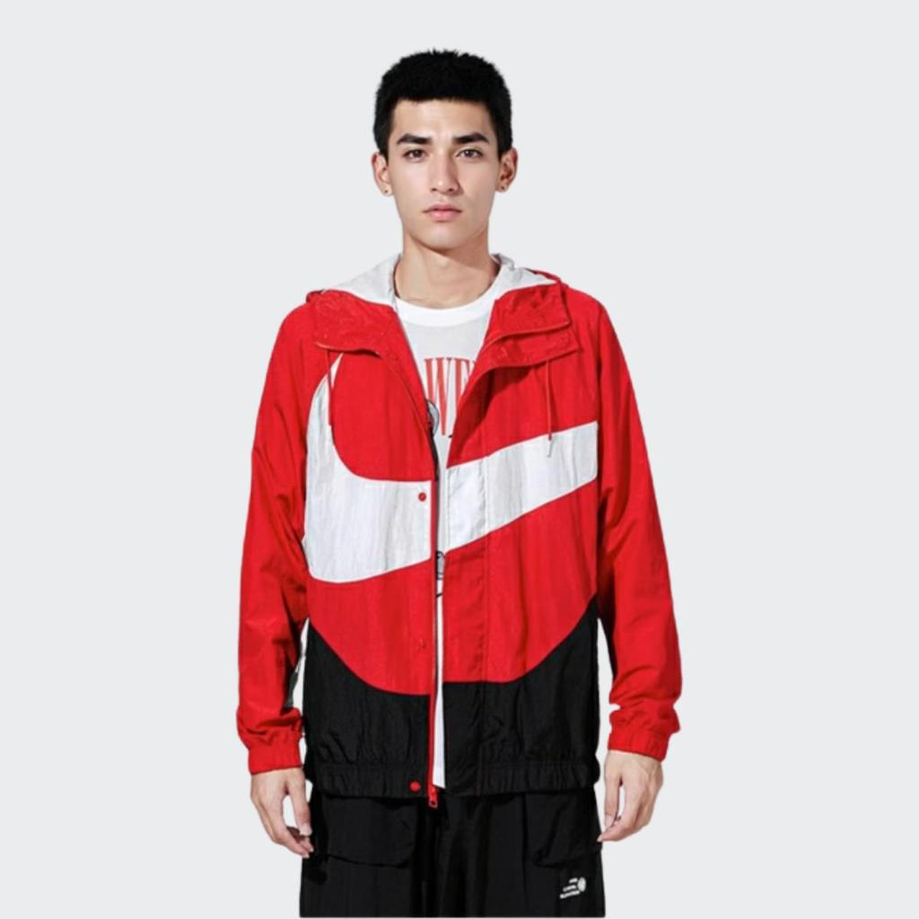 Nike Big Swoosh Zip-Up Hoodie Jacket Men Outerwear Red AR3085-657