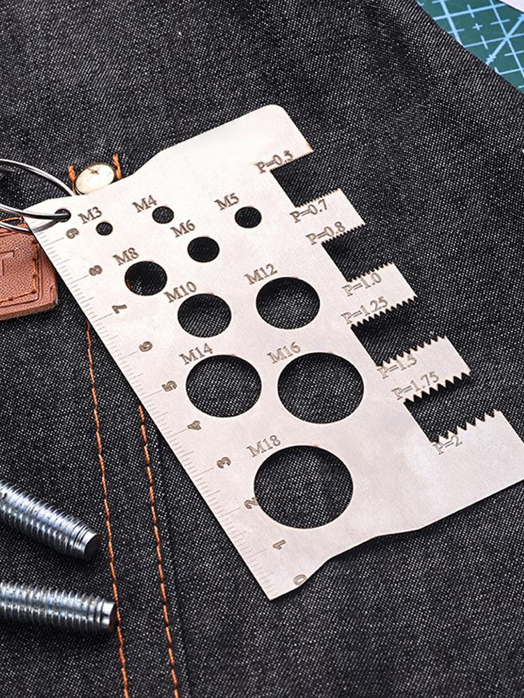 Screw Thread Pitch Gauge Ruler Measuring Tool Bolt Nut Metric Machining Threads Screw Cutting Gauge Angle Model Measuring Gauge