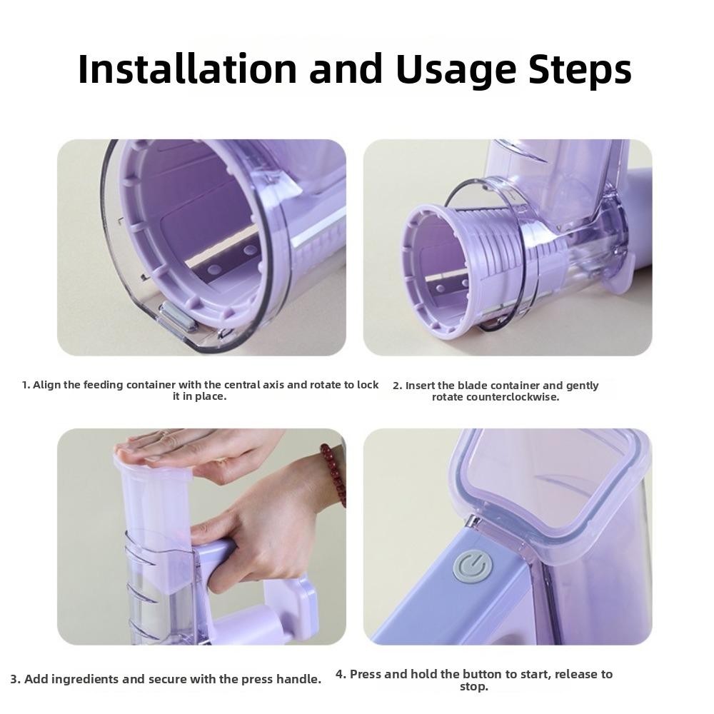Rechargeable Electric Vegetable Slicer Handheld Electric Cheese Grater for Nut