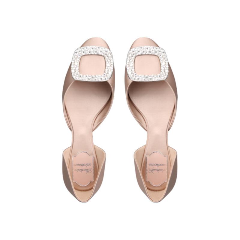 Мода Лето 2024 Новая Мода Женщины Шелк Круглый Носок Квадратный Бриллиант Яркие Мелкий — фото 7