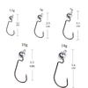 25pcs  Jig Head Fishing  Hook Wide Crank Offset Fishhook For Soft Worm Lure Barbed Carp Fishing  Hooks
