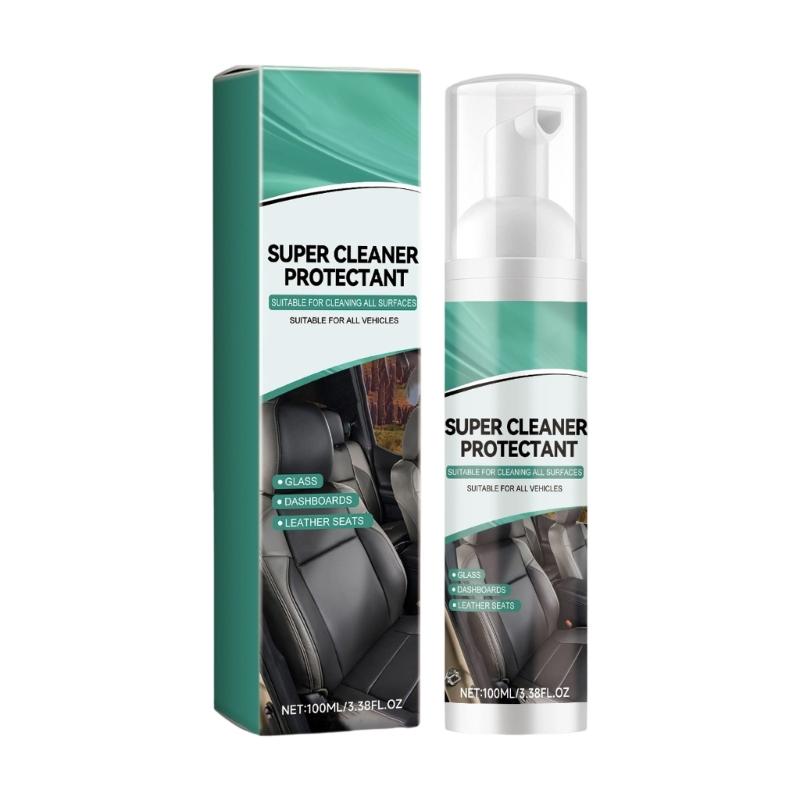 Car Seat Dashboard Foam Cleaner Protectant Multifunctional Car Seat Cleaner 100ml Removal Stains for Leather and Fabrics 1