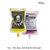 20Pcs 250Ml Halloween Cosplay Drink Container Bag Vampire Blood Pouch Props Zombie Beverage Drinks Bags Diy Party Supplies