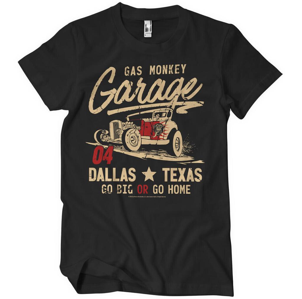 Licenza Ufficiale Gas Monkey Garage Go Big O Go Casa T-Shirt