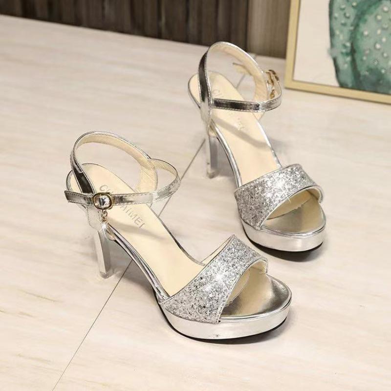 New High-heeled Shoes with Thin Heels, Fashionable Sandals for Women
