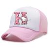 Hello Kitty Baseball Cap for Kids Adult Cartoon Letter Mesh Cap Kawaii Peaked Hat Pink Summer Cap Girls Woman Accessories Gift