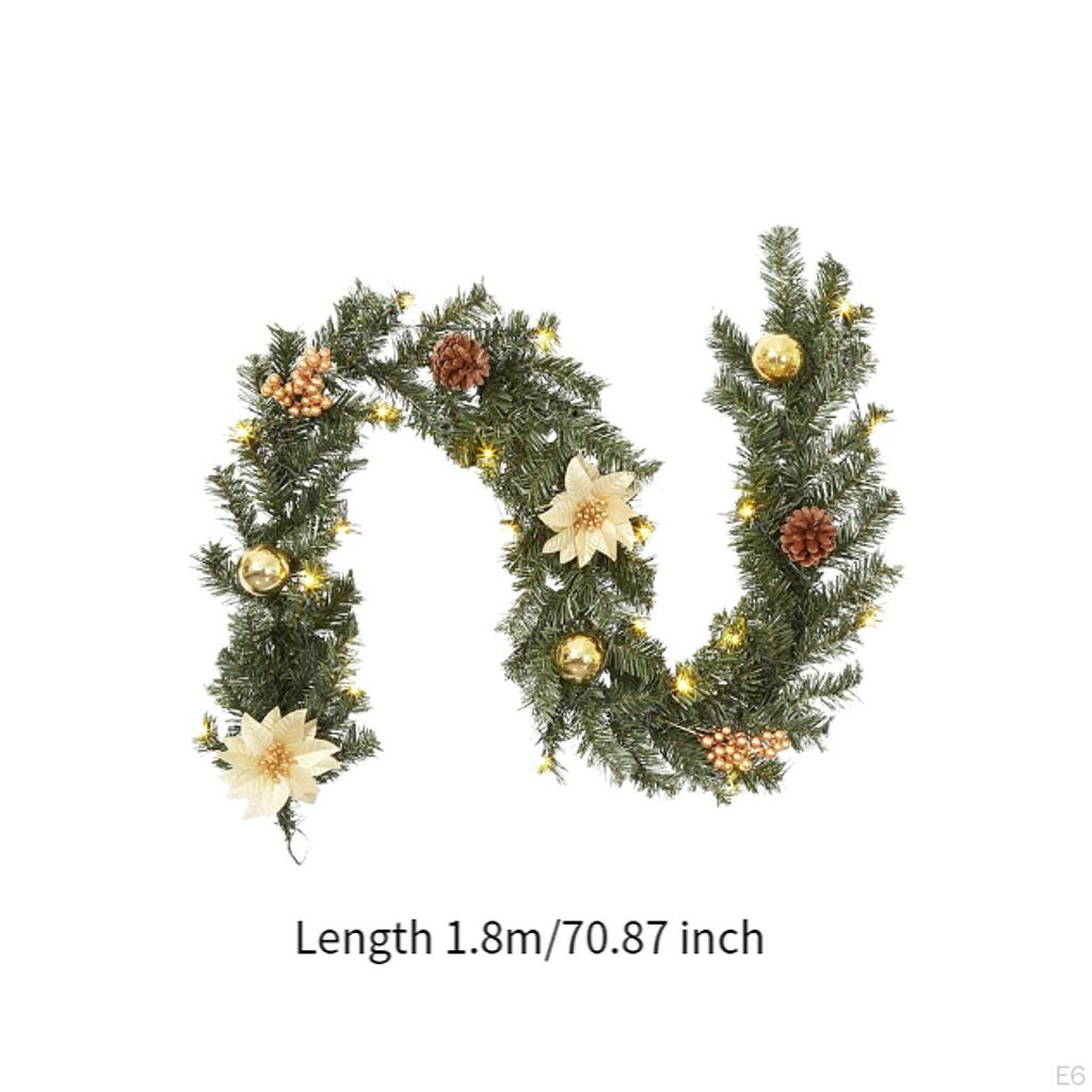 Christmas Garland Artificial Flowers Vine for Wreath Home Table Centerpieces