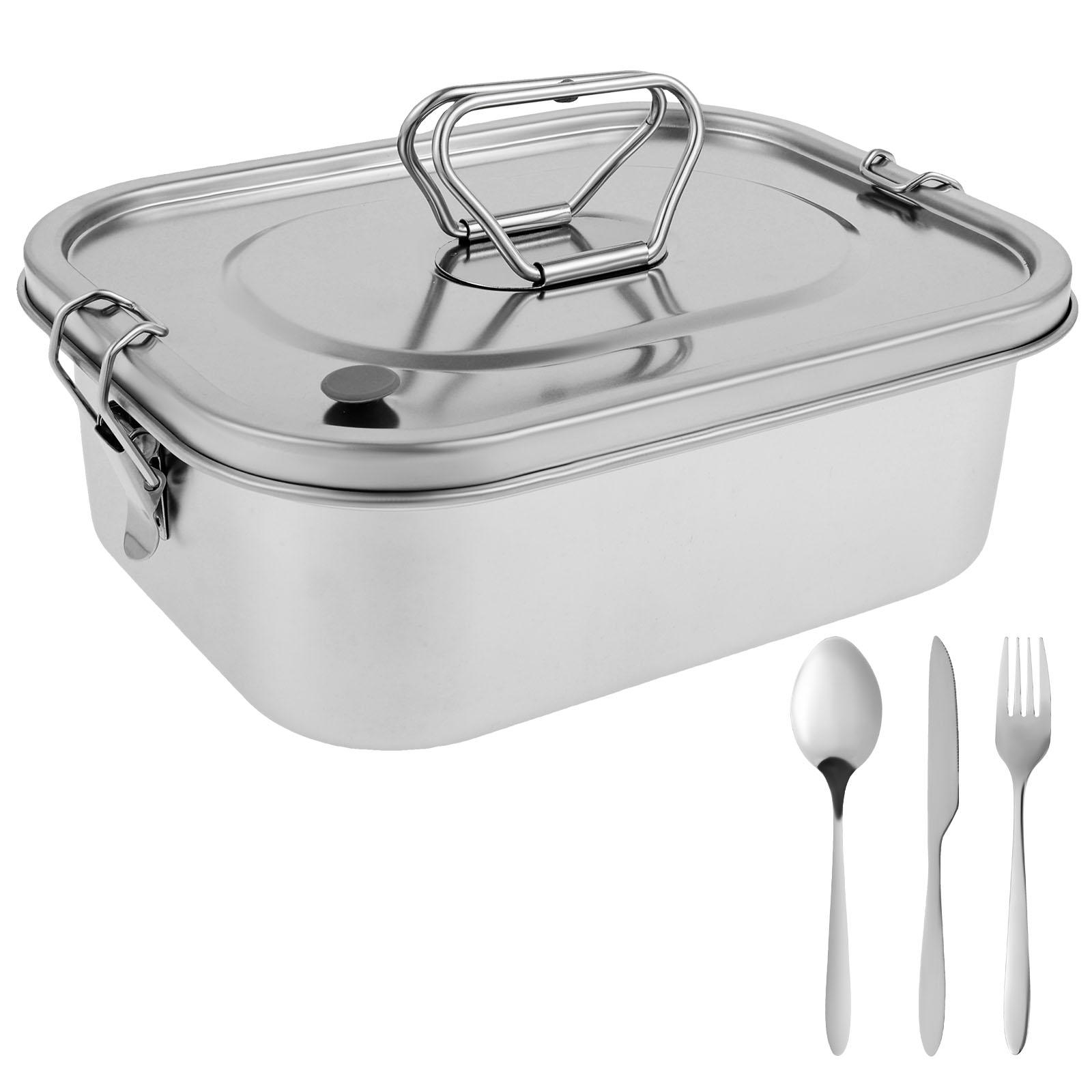 

Double-layer Lunch Box Portable 4 Compartment Food Box Large Capacity Food Container With Fork Spoon Picnic Keep Fresh Lunch Box