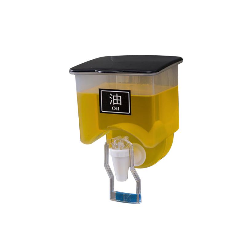 Kitchen Wall-mounted  Storage Liquid Seasoning Tank Automatic Seasoning Bottles Oil Vinegar Dispenser Storage Containers Black