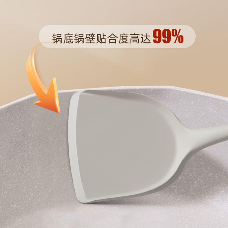 Set Spatulă și Lingură Perforată din Silicon Antiaderent pentru Temperaturi Înalte