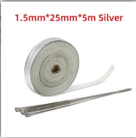 5M Roll Fiberglass Heat Shield Motorcycle Exhaust Thermal Tape Heat Wrap Resistant Downpipe For Motorcycle Car Accessories