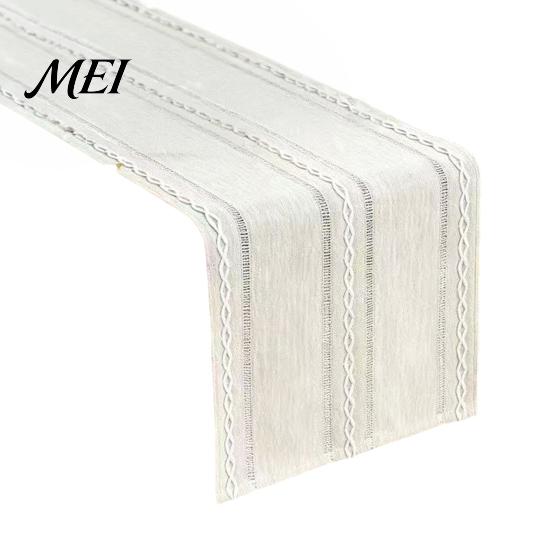 Nordic Table Runner Cotton Linen for Dining Table, Minimalist Long Desk Home Decor Kitchen Coffee Tea Natural Rustic