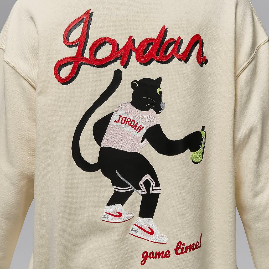 Jordan Brooklyn Fleece Comfortable Soft Crew Neck Long Sleeve Sweatshirt Women sweatshirt Coconut-Milk HV1749-113