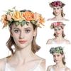 Bride Flower Headband Floral Garland Headpiece Bohemian Flower Crown Headband Boho Bridal Flower Wreath Hair Hoop