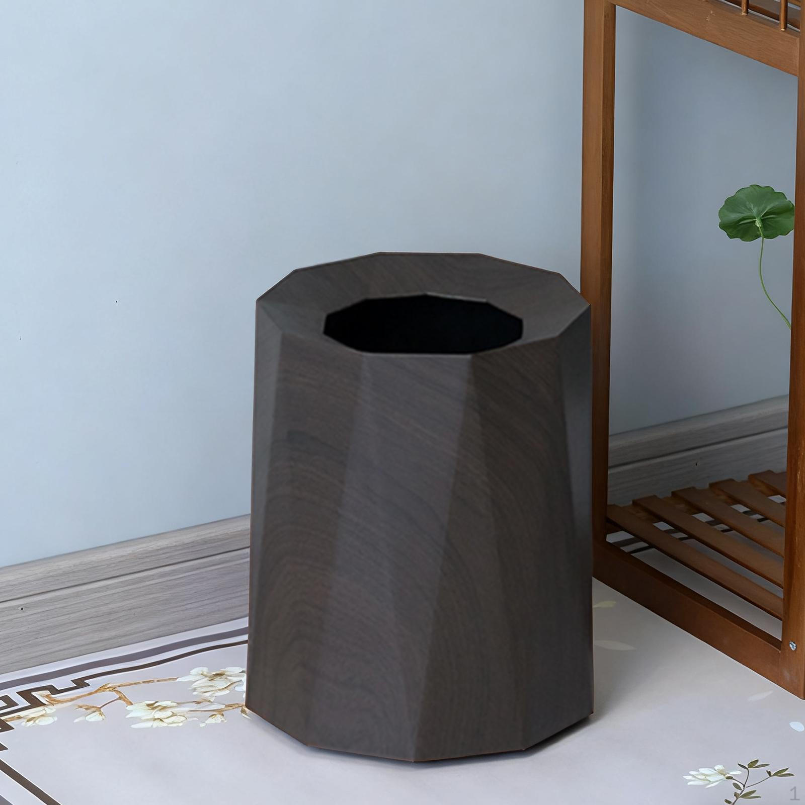 

Мусорное ведро, корзина для макулатуры, контейнер для мусора, бак с тонким видом дерева грецкого ореха и Walnut Color