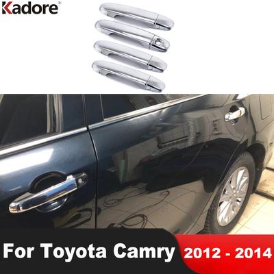 Door Handle Cover Trim For Toyota Camry 2012 2013 2014 Chrome Car Side Door Handles Catch Cap Covers Overlay Accessories
