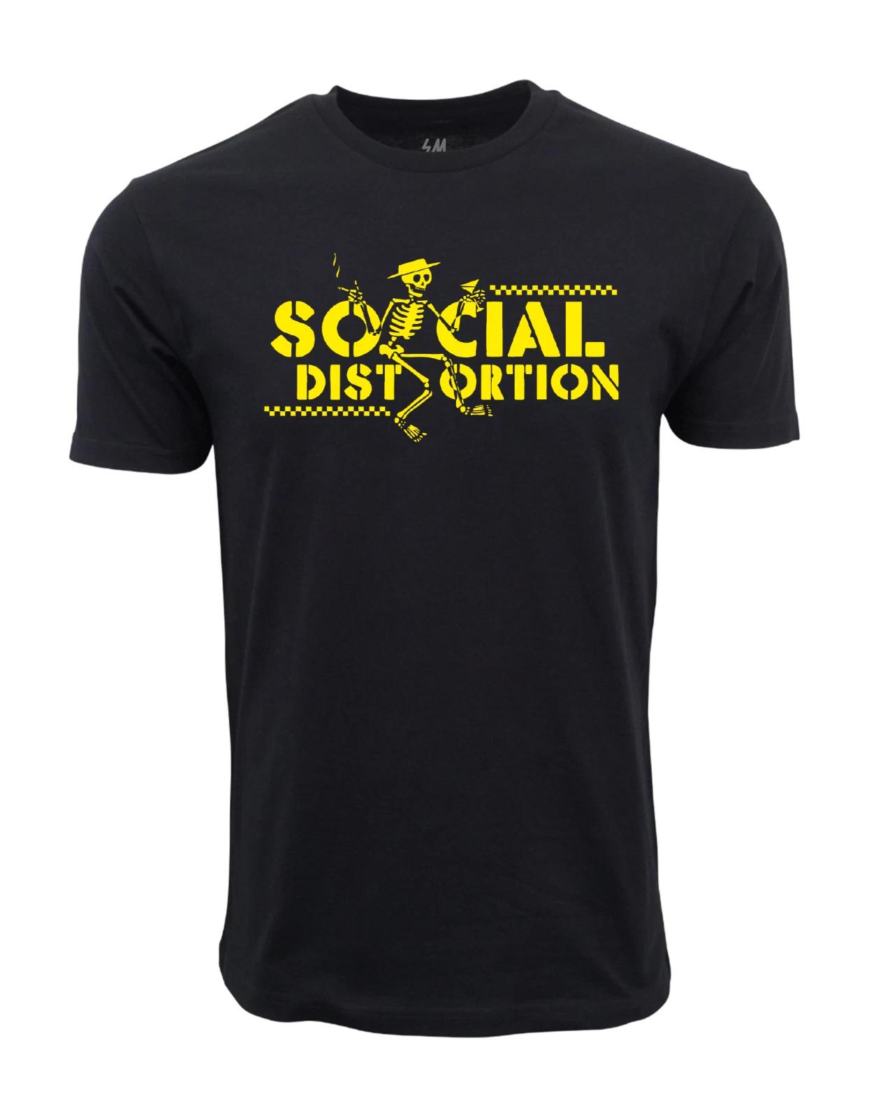 Unisex Adult Casual Graphic Social Distortion Graphic T shirt T-Shirt S